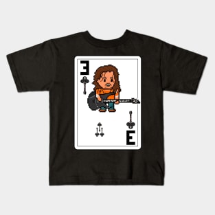 Pixelrockstars Three of Clubs Playing Card Kids T-Shirt